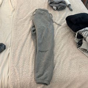 Essentials man, gray sweatpants, size extra small